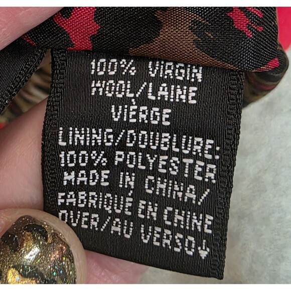 NWT Ellen Tracy Size 18 Double-Breasted Pea Coat Blazer Wool Gold Leopard - Picture 6 of 14